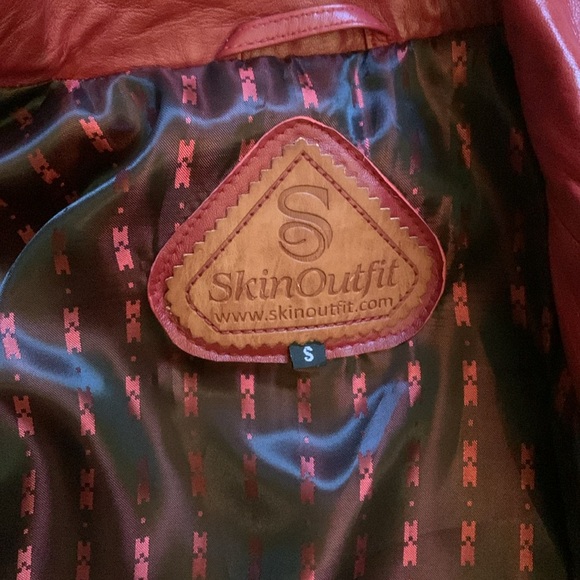 Small, dark red, SkinOutfit leather jacket. - Picture 4 of 5